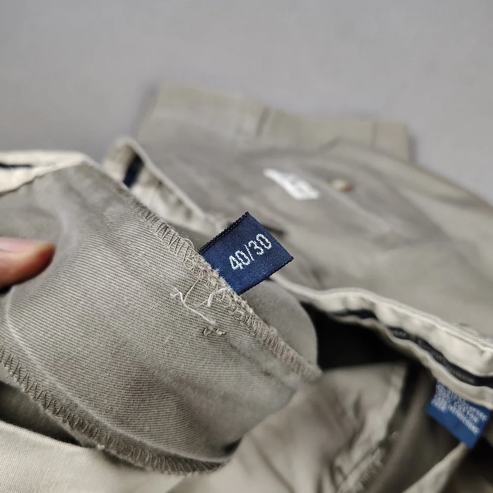 VINTAGE Polo Ralph Lauren Khaki Pants Men 39x30 Olive Pleated Classic Old Money